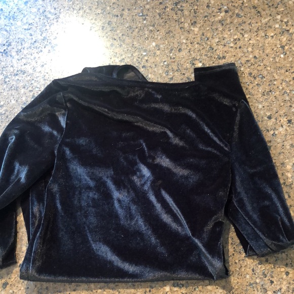 Hollister Black Lace Up Crushed Velvet Bodysuit - Picture 6 of 7